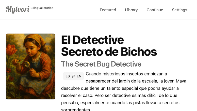 Mytoori partial story screenshot